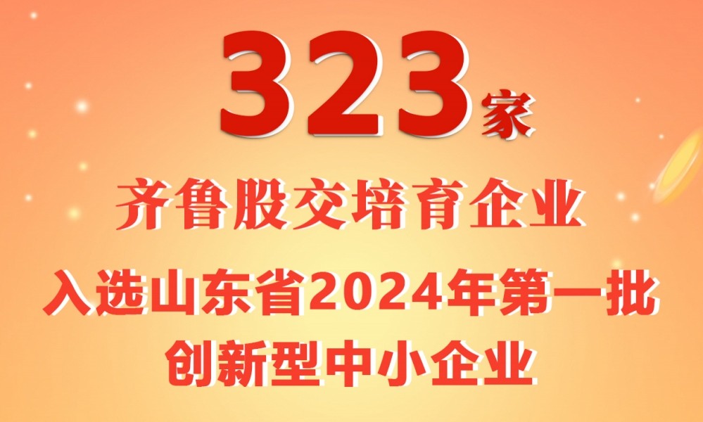 喜报 | 323家齐鲁股交培育企业入选山东省2024年第一批创新型中小企业